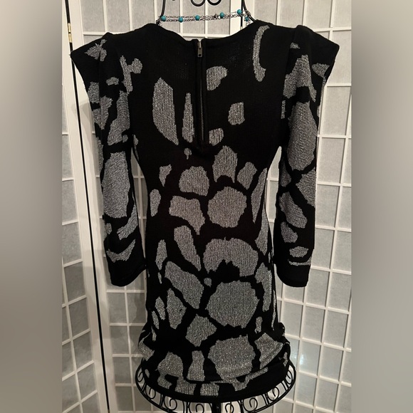 BEBE ADDICTION Lurex Animal Sweater Dress NWT - Picture 6 of 8
